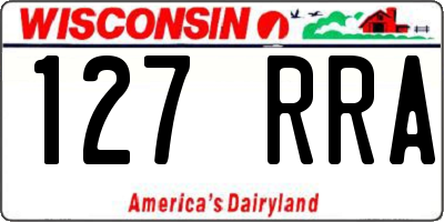 WI license plate 127RRA