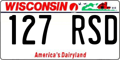 WI license plate 127RSD