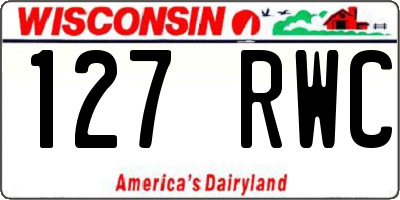 WI license plate 127RWC