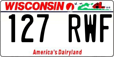 WI license plate 127RWF