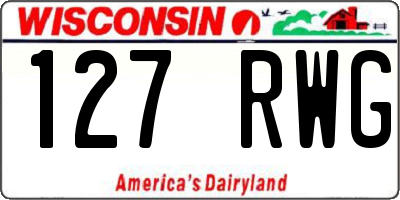 WI license plate 127RWG