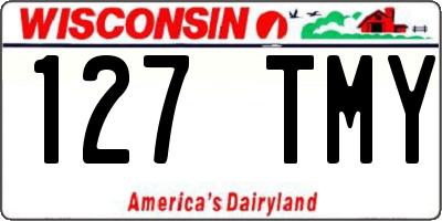 WI license plate 127TMY