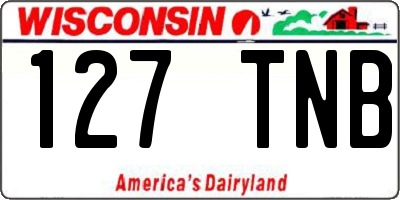 WI license plate 127TNB