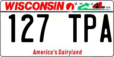 WI license plate 127TPA
