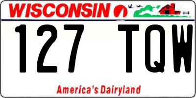 WI license plate 127TQW