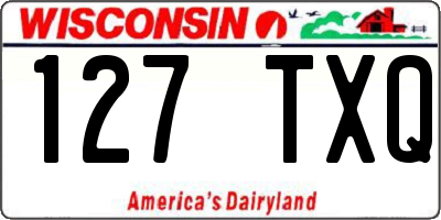 WI license plate 127TXQ