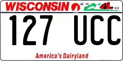 WI license plate 127UCC