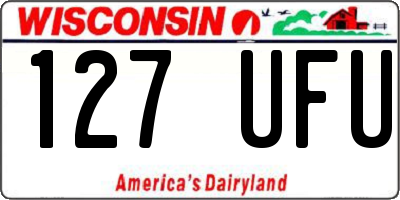 WI license plate 127UFU