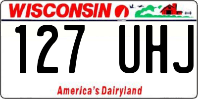WI license plate 127UHJ