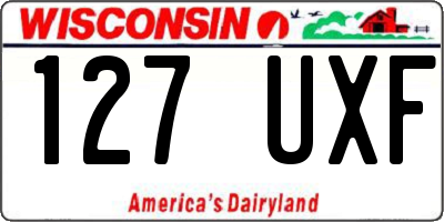 WI license plate 127UXF