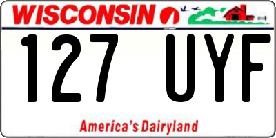 WI license plate 127UYF