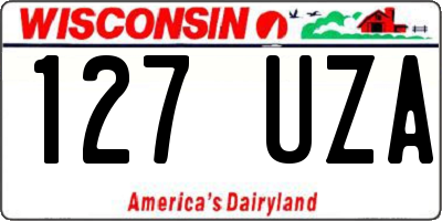 WI license plate 127UZA