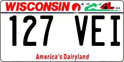 WI license plate 127VEI
