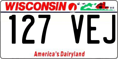 WI license plate 127VEJ