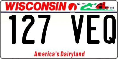WI license plate 127VEQ