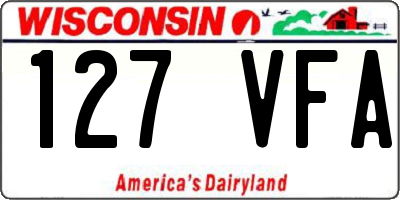 WI license plate 127VFA