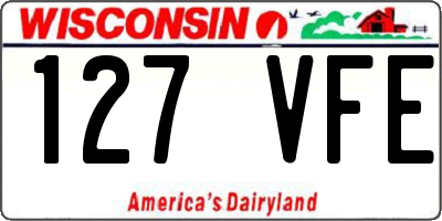 WI license plate 127VFE