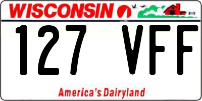 WI license plate 127VFF