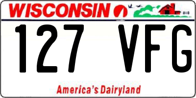 WI license plate 127VFG