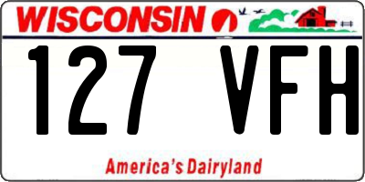 WI license plate 127VFH