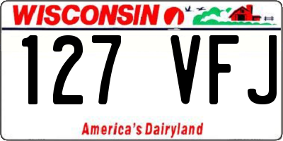 WI license plate 127VFJ