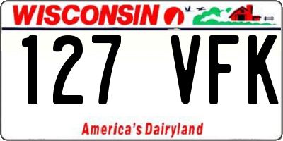 WI license plate 127VFK