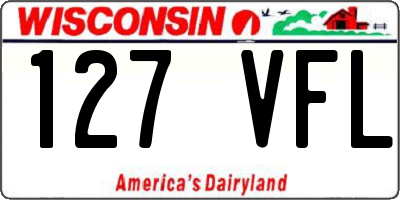 WI license plate 127VFL