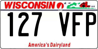 WI license plate 127VFP