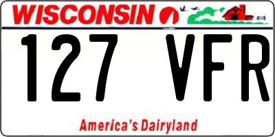 WI license plate 127VFR