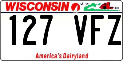 WI license plate 127VFZ