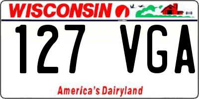 WI license plate 127VGA