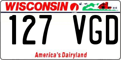 WI license plate 127VGD