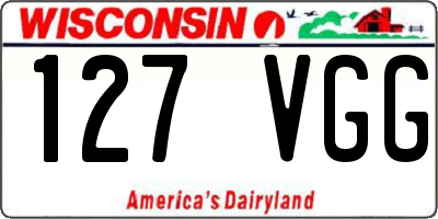 WI license plate 127VGG