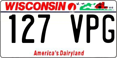 WI license plate 127VPG
