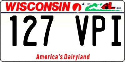 WI license plate 127VPI