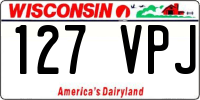 WI license plate 127VPJ