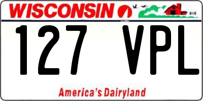 WI license plate 127VPL
