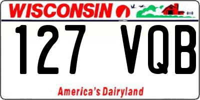 WI license plate 127VQB