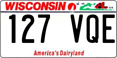 WI license plate 127VQE