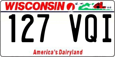 WI license plate 127VQI