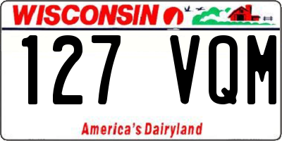 WI license plate 127VQM