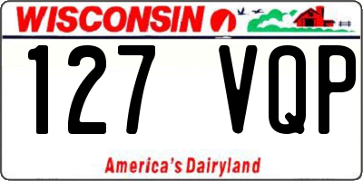 WI license plate 127VQP