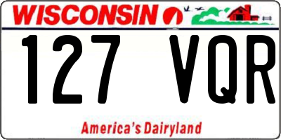 WI license plate 127VQR