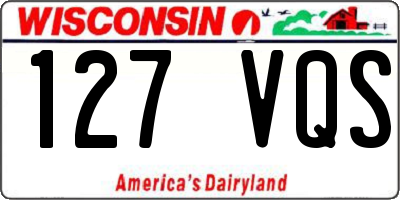 WI license plate 127VQS
