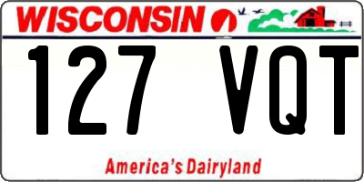 WI license plate 127VQT