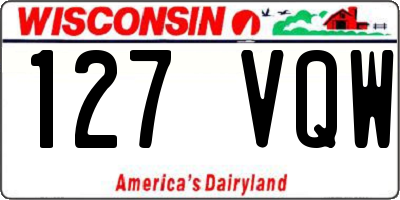 WI license plate 127VQW