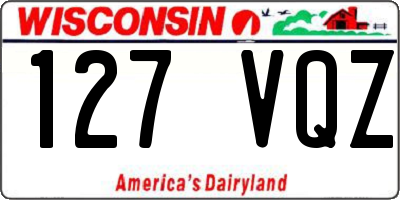 WI license plate 127VQZ