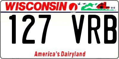 WI license plate 127VRB