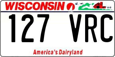 WI license plate 127VRC