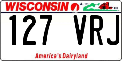 WI license plate 127VRJ